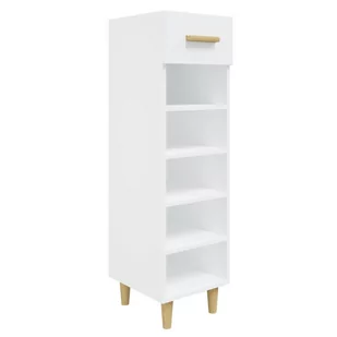 Lumarko Szafka na buty, biała, 30x35x105 cm, materiał drewnopochodny - Szafki na buty - miniaturka - grafika 3