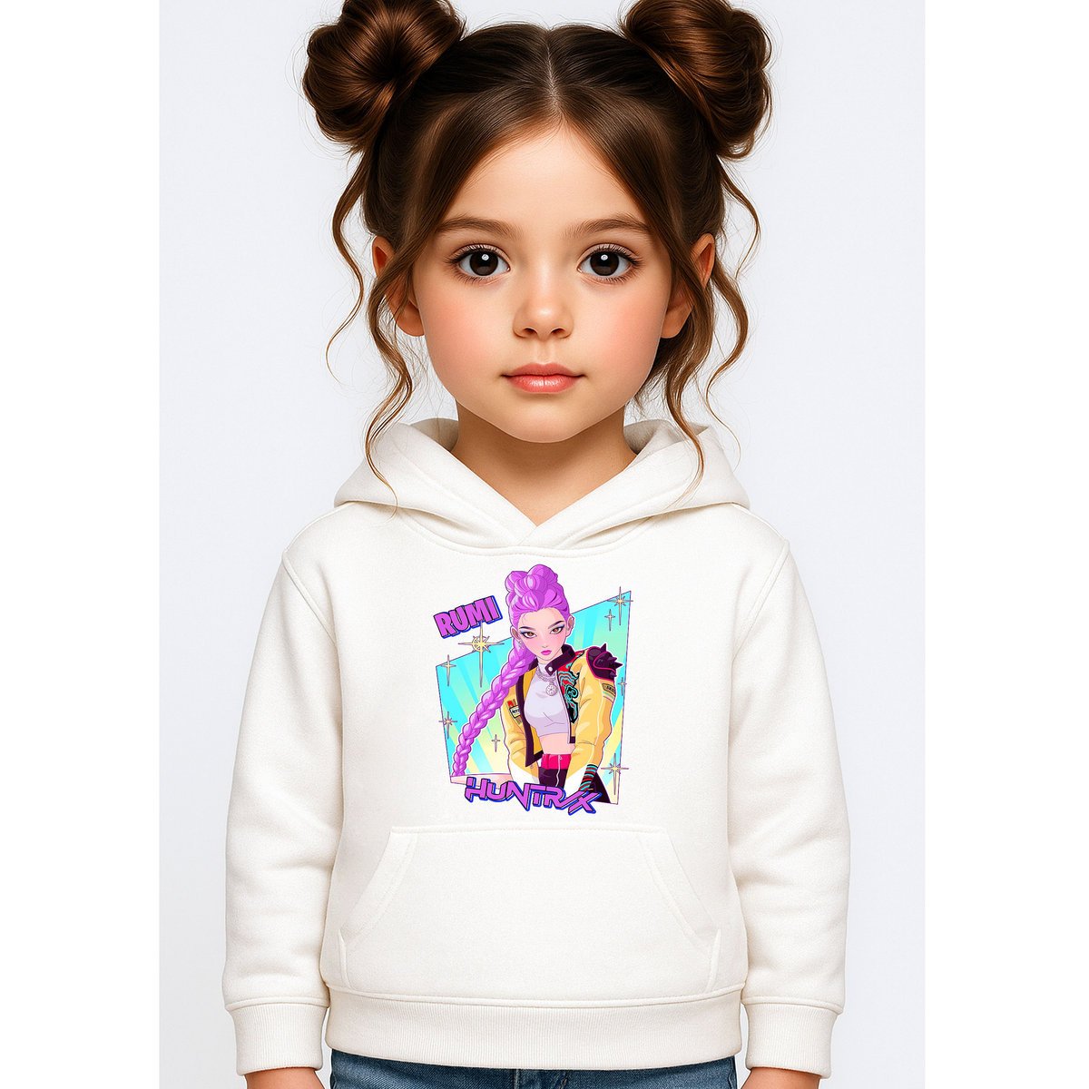 BLUZA DZIECIĘCA HUNTRIX RUMI KPOP 104 Z KAPTUREM BAWEŁNIANA JAKOŚĆ