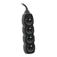 Listwy zasilające - Tracer Listwa zasilająca Przedłużacz Power Cord3 m 4 black - T (TRALIS44615) - miniaturka - grafika 1