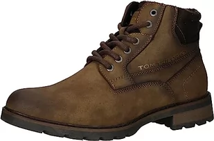 TOM TAILOR Męskie 4280150003 modne kozaki, brązowy, 43 EU - Kozaki damskie - miniaturka - grafika 1