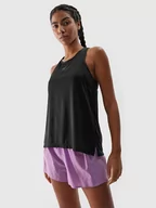 Koszulki sportowe damskie - 4F Top w kolorze czarnym do biegania - miniaturka - grafika 1