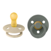 Smoczki uspokajające - Bibs Colour, smoczek uspokajający, kauczukowy, okrągły, rozmiar 1, Vanilla & Pine, od urodzenia, 2 sztuki - miniaturka - grafika 1