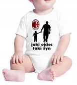Body dla niemowląt - 2039 BODY DZIECIĘCE AC MILAN TAKI SYN PREZENT 86 - miniaturka - grafika 1