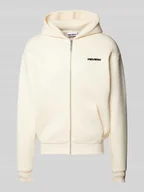 Bluzy męskie - Bluza rozpinana z nadrukiem z logo - miniaturka - grafika 1