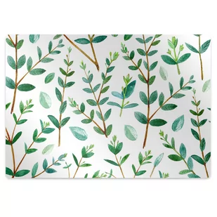 Podkładka pod krzesło obrotowe Zielone gałązki 140x100 cm - Podnóżki, podpórki, podkładki - miniaturka - grafika 1