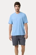 Piżamy męskie - Piżama męska RAUL XL Jasnoniebieski - miniaturka - grafika 1