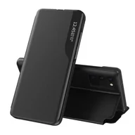 Etui i futerały do telefonów - Eco Hurtel Leather View Case elegancki futerał etui z klapką i funkcją podstawki Samsung Galaxy A72 czarny - miniaturka - grafika 1