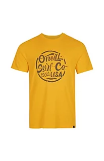 Koszulki męskie - O'Neill Męski T-shirt z krótkimi rękawami, podkoszulek (opakowanie 4 szt.), 12010 stare złoto, S-M - grafika 1