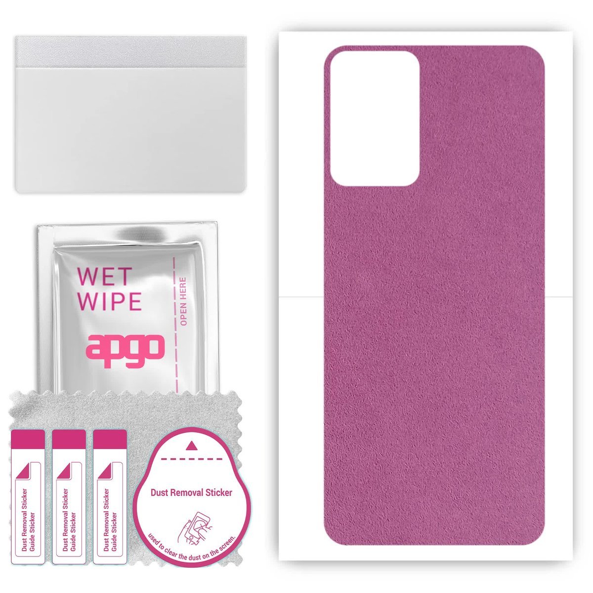 Folia naklejka skórka strukturalna na TYŁ Zamsz do Infinix Note 12i - Zamsz Fioletowy - apgo SKINS