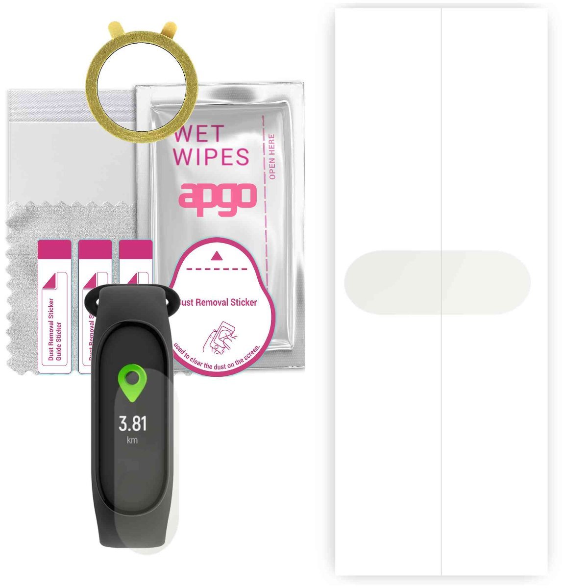 1x Folia hydrożelowa MATOWA do Forever Fitband SB-50 - apgo Smartwatch Hydrogel MATTE Protection Ochrona na ekran smartwatcha