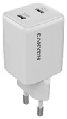 Ładowarki do telefonów - Canyon CU35CC GaN 35W 2xPD EU Biała - miniaturka - grafika 1