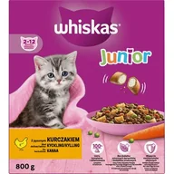Sucha karma dla kotów - Whiskas Junior karma sucha dla kotów z pysznym kurczakiem 800 g - miniaturka - grafika 1