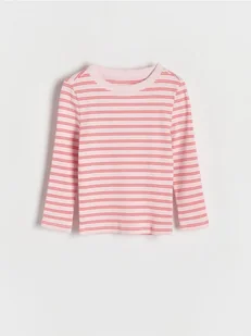 Reserved - Koszulka w paski - różowy - Bluzki dla dziewczynek - miniaturka - grafika 1