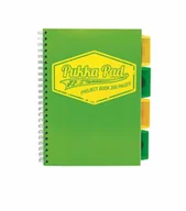 Szkolne artykuły papiernicze - Pukka Pad Kołozeszyt B5 200 kartek w kratkę z zakładkami Neon zielony PADS - miniaturka - grafika 1