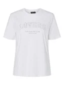 Koszulki i topy damskie - Pieces Koszulka "Tara" w kolorze białym - miniaturka - grafika 1