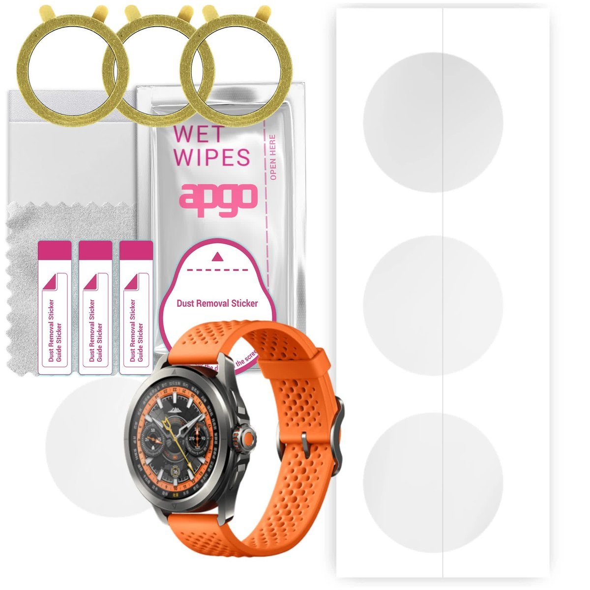 3x Folia ochronna hydrożelowa do Xiaomi Watch S4 Sport - apgo Smartwatch Hydrogel Protection Ochrona na ekran smartwatcha