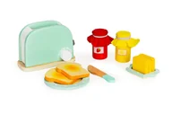 Zabawki AGD - EcoToys Drewniany toster opiekacz z akcesoriami 11 el 1990 - miniaturka - grafika 1