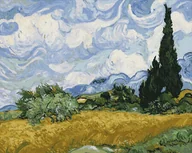 Malowanie po numerach - Artnapi 40x50cm Obraz Do Malowania Po Numerach Na Drewnianej Ramie - Pole Pszenicy Z Cyprysami Van Gogh - miniaturka - grafika 1