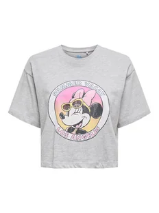 ONLY T-Shirt Mickey Minnie 15348126 Szary Regular Fit - Koszulki i topy damskie - miniaturka - grafika 1