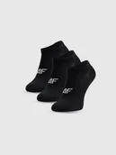Skarpetki dla dzieci - 4F Skarpetki krótkie (3-pack) dziewczęce - czarne 38-40 - miniaturka - grafika 1