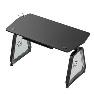 ULTRADESK Biurko dla gracza BOOSTER, 136x70,5 cm, 75 cm, podświetlenie RGB, uchwyt na słuchawki i napój - Biurka - miniaturka - grafika 7