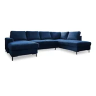 Narożniki - Ciemnoniebieski sztruksowy rozkładany narożnik (prawostronny) Lofty Lilly – Miuform - miniaturka - grafika 1