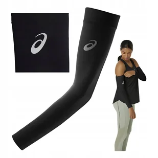 Rękawki Asics Czarne Uniwersalne Unisex Rękawy Trening Bieganie Oddychające - Pozostała odzież dla rowerzystów - miniaturka - grafika 1