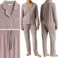 Piżamy damskie - PIŻAMA DAMSKA Atlantic NLP-495 koszulowa długa elegancka z MODALU - XL - miniaturka - grafika 1