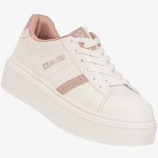 Sneakersy Damskie BIG STAR Buty Sportowe Półbuty Na Platformie Białe SS274346 Biały 38 - Sneakersy damskie - miniaturka - grafika 1