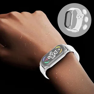 Alogy Pasek silikonowy z zapięciem opaska do Xiaomi Mi Band 7 White - Akcesoria do smartwatchy - miniaturka - grafika 5