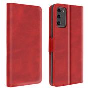 Etui i futerały do telefonów - Etui Samsung Galaxy Note 20 Folio z funkcją uchwytu na kartę Wsparcie czerwone - miniaturka - grafika 1