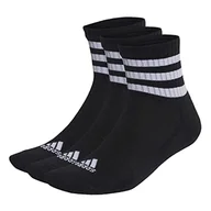 Rajstopy - adidas, Set Di 3 Paia Di Calzini Al Ginocchio 3-Stripes Sportswear, Rajstopy, Biały Czarny, L, Wielbiciel Unisex - miniaturka - grafika 1