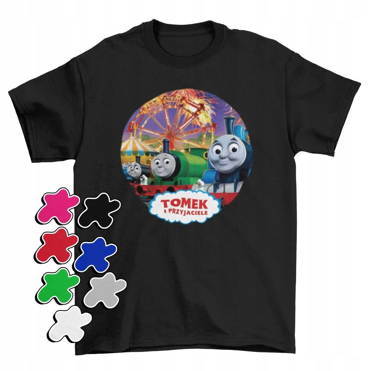 Koszulka T-Shirt Dziecięca Z Nadrukiem Tomek I Przyjaciele -M 134-140