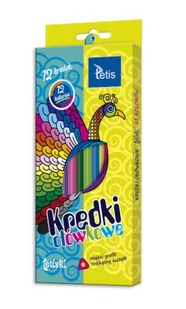 Tetis Kredki tetiski trójkątne 12kol - Przybory szkolne - miniaturka - grafika 2