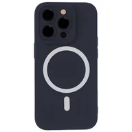 Etui i futerały do telefonów - Etui TECTO SHIELD Silicon Soft Mag do Apple iPhone 15 Pro Ciemno-niebieski - miniaturka - grafika 1