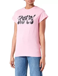 Koszulki i topy damskie - Replay T-shirt damski, 307 Candy Pink, XS - grafika 1