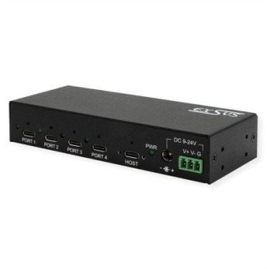 EX-12294HMS 4-portowy metalowy koncentrator USB 3.2 4x C 15.06.3467
