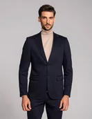 Marynarki męskie - marynarka nepi granatowy slim fit - miniaturka - grafika 1