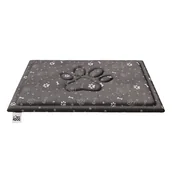 Legowiska dla psów - Legowisko dla psa miękkie (mata) małe 70x60 cm wodoodporne Kolor pokrowca: Srebrne łapki - miniaturka - grafika 1