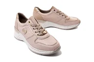 Kozaki damskie - RIEKER N4349-60 beige, półbuty damskie - Rieker - miniaturka - grafika 1