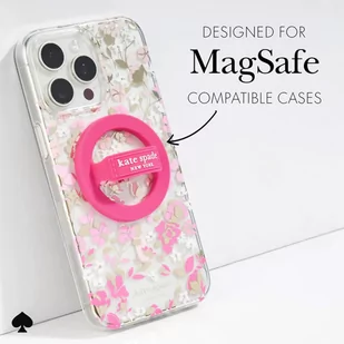 Kate Spade New York Magnetic Loop Grip - Uchwyt MagSafe na palec (Pom Pom Pink) - Pozostałe akcesoria do telefonów - miniaturka - grafika 4