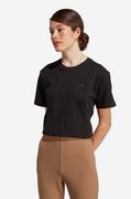 Koszulki sportowe damskie - adidas Originals t-shirt bawełniany IC5277 kolor czarny gładki IC5277-CZARNY - miniaturka - grafika 1