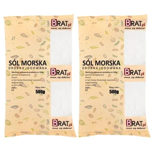 Sól morska drobna jodowana 1kg (2x500g) - Sól - miniaturka - grafika 1