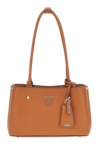 GUESS Women Meridian Shoulder Satchel Hand Bag, koniak