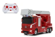 Samochody i pojazdy dla dzieci - Wóz strażacki z obrotową drabiną Mercedes-Benz Antos 1:24 2.4 GHz JA405212 - miniaturka - grafika 1