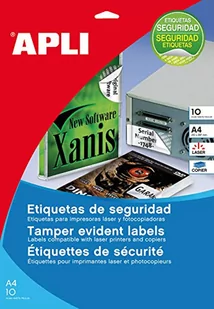 APLI 011271 240 etykiety bezpieczeństwa laser/kopiarka, 40 mm, biały - Etykiety do drukarek - miniaturka - grafika 1