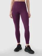Spodnie sportowe damskie - 4F Legginsy sportowe w kolorze fioletowym - miniaturka - grafika 1