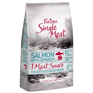 Purizon Single Meat Adult, łosoś ze szpinakiem, bez zbóż - 12 kg - Sucha karma dla psów - miniaturka - grafika 1