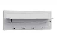 Wieszaki i stojaki - Wieszak na ubrania z półką styl prowansalski biały LEMAS - miniaturka - grafika 1