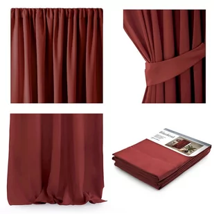 Zasłona BLACKOUT kolor różowy styl klasyczny taśma blackout 140x270 ameliahome - CURT/AH/BLACKOUT/PLEAT/ROSE/140X270/1PC - Zasłony - miniaturka - grafika 1